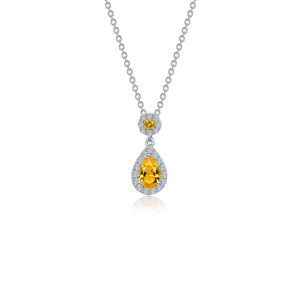 Lafonn Classic Pear Citrine Necklace N0318CAP20