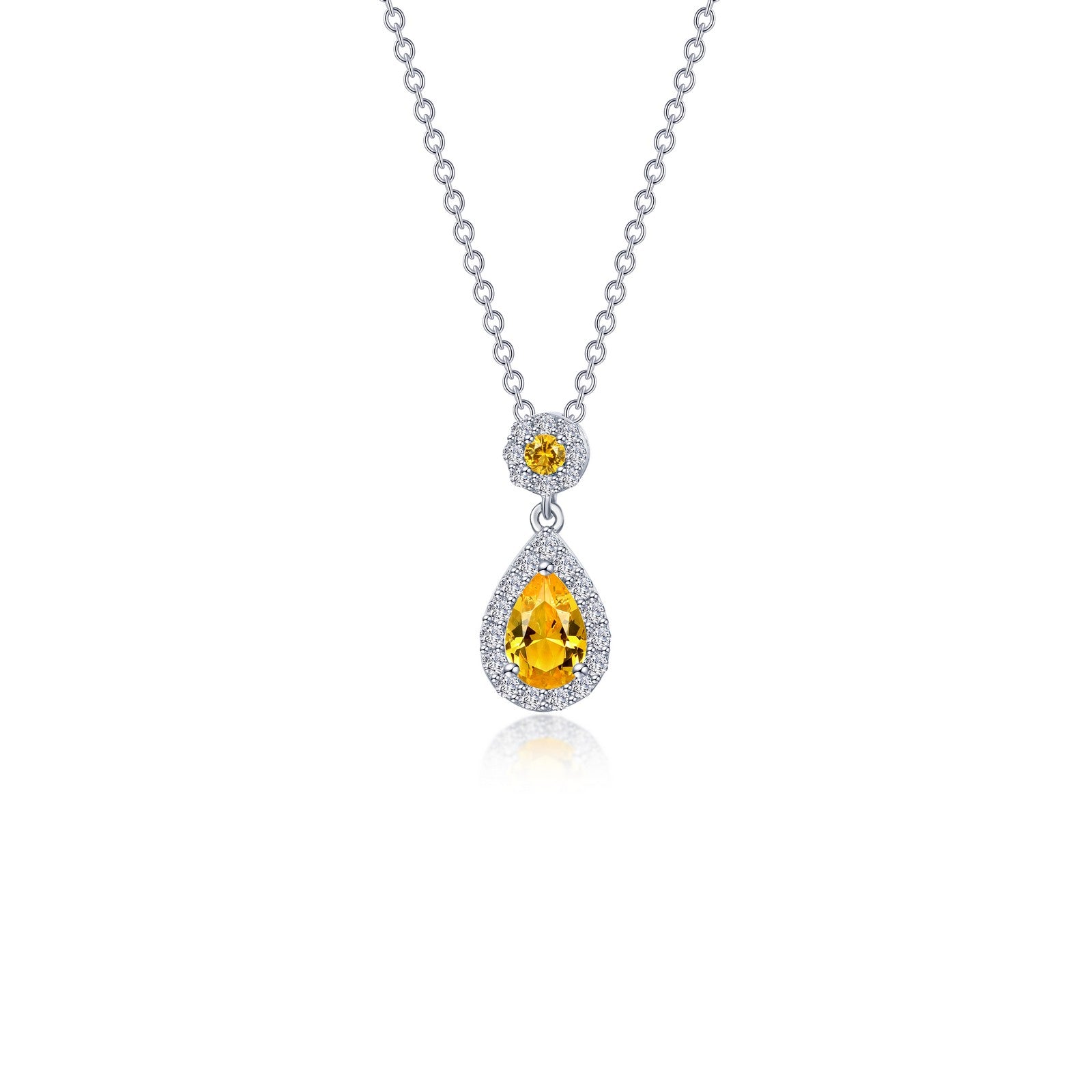 Lafonn Classic Pear Citrine Necklace N0318CAP20