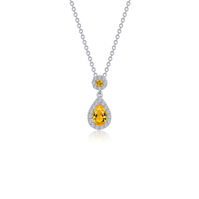 Lafonn Classic Pear Citrine Necklace N0318CAP20