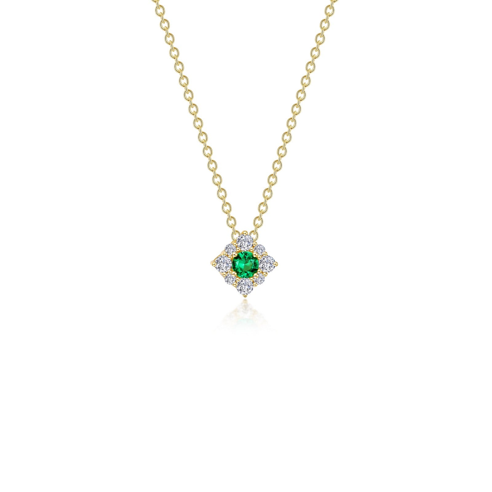 Lafonn Classic Emerald Necklace N0324CEG18