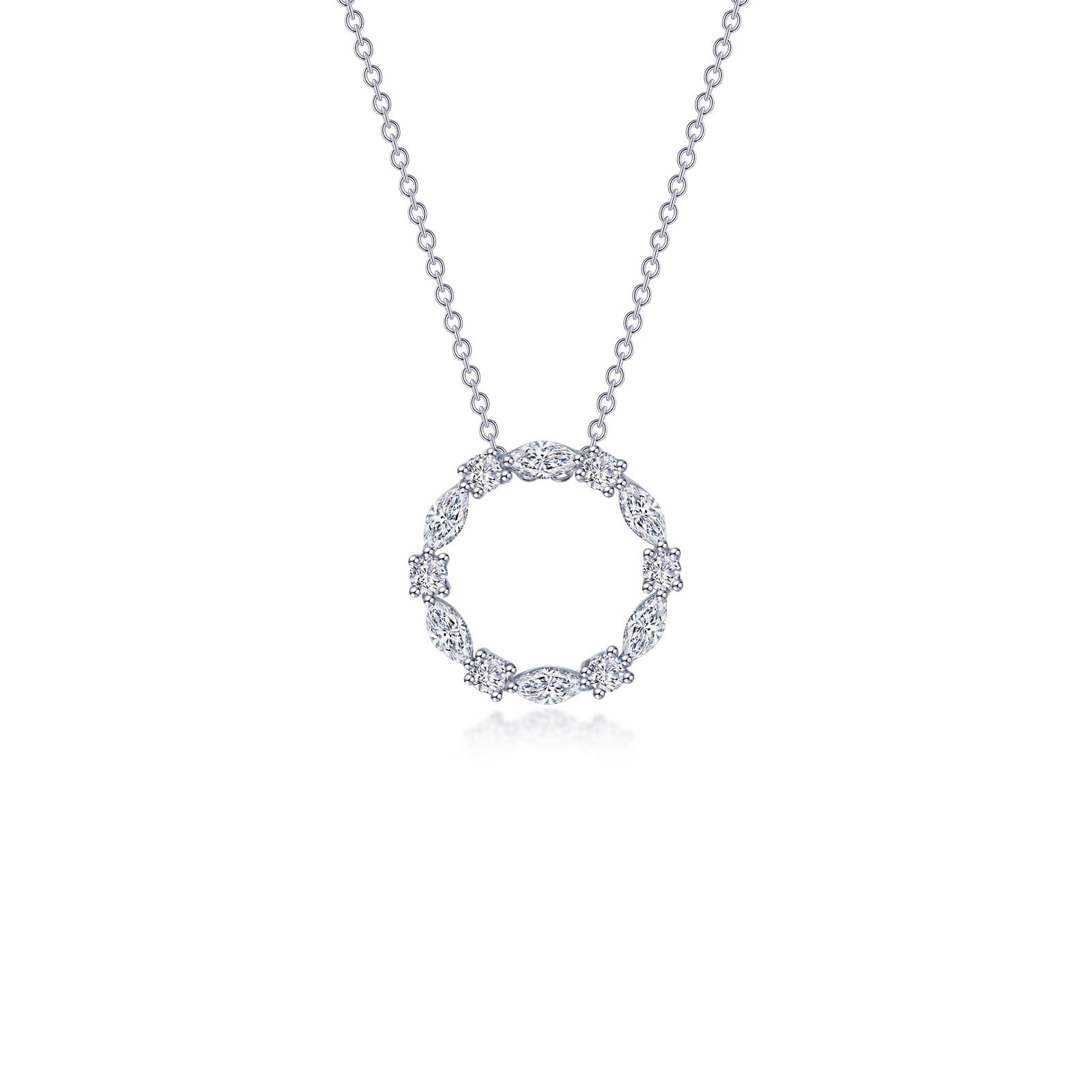 1.45 CTW Open Circle Necklace N0328CLP20