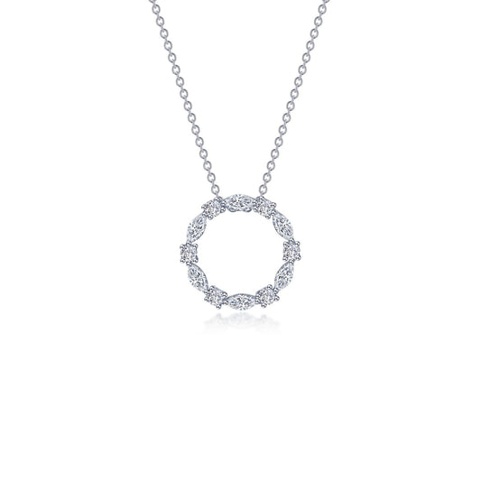 1.45 CTW Open Circle Necklace N0328CLP20