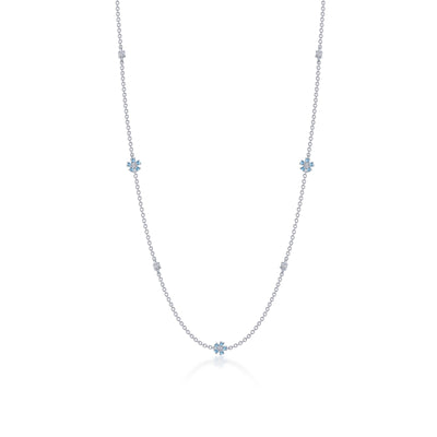 Lafonn Classic Blue Blue Topaz Necklace N0330BTP18