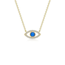 Reconstituted Turquoise Evil Eye Necklace N0341TQG20