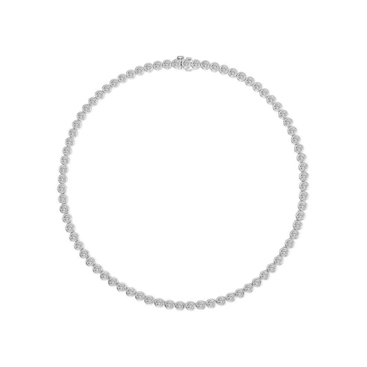 Articulated Bezel Tennis Necklace