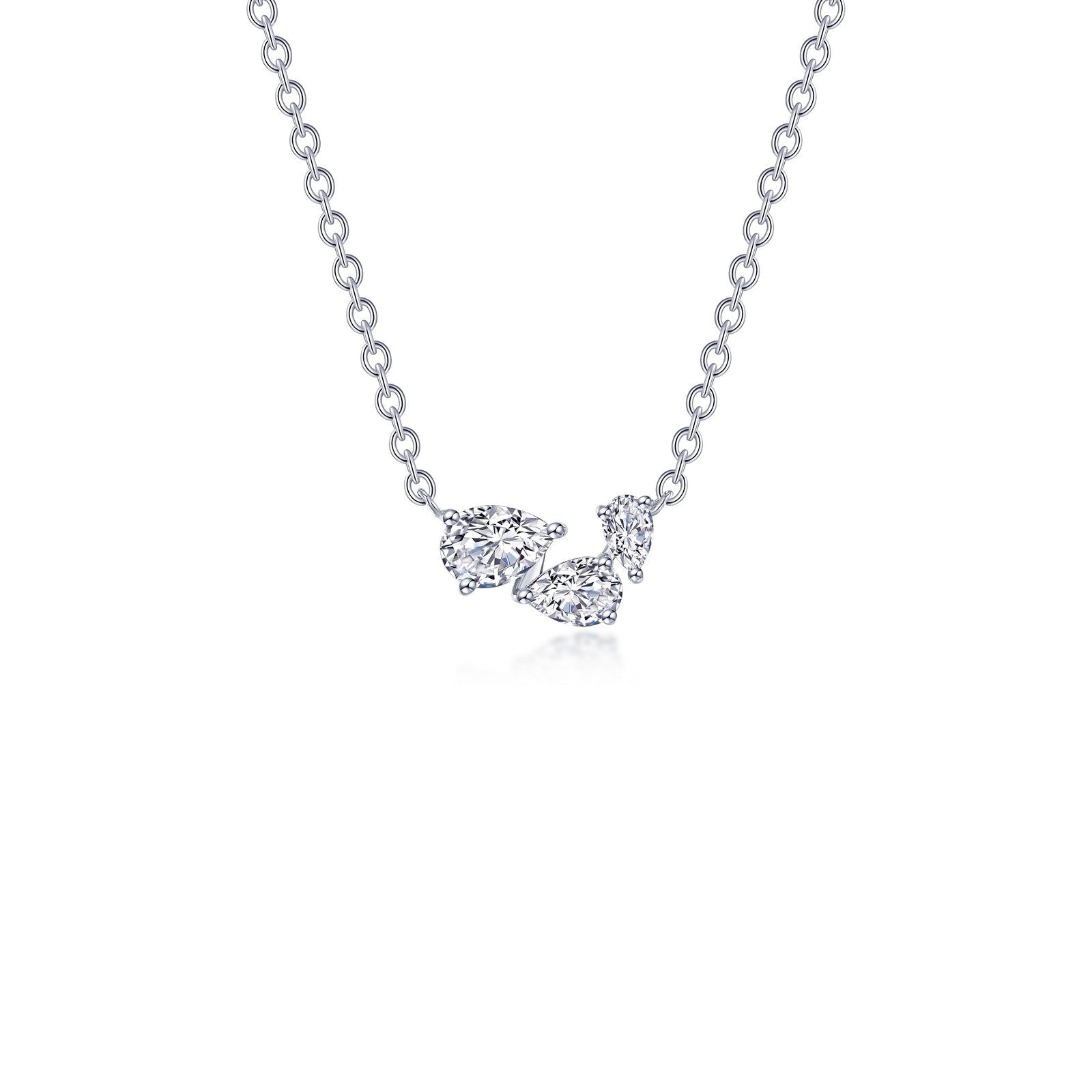 1.61 CTW Three-Stone Necklace N2025CLP20