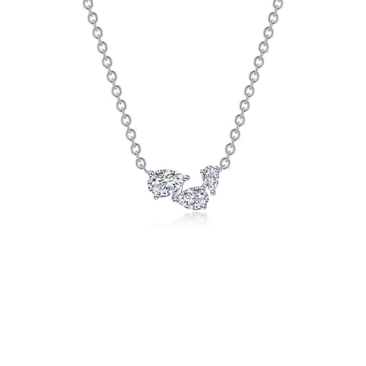 1.61 CTW Three-Stone Necklace N2025CLP20
