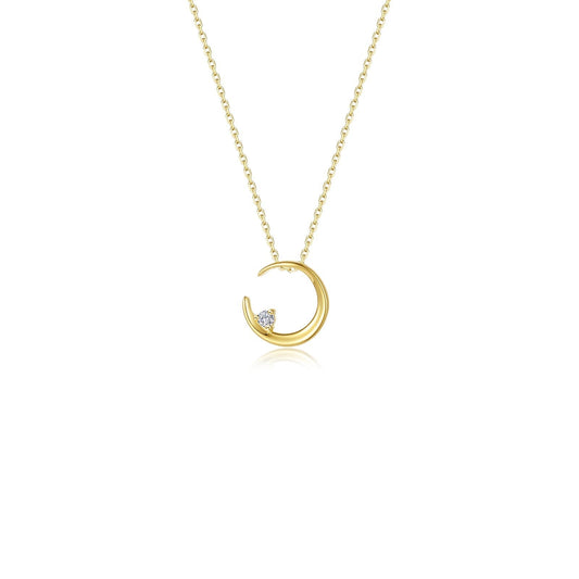 Crescent Moon Necklace N2031CLG20