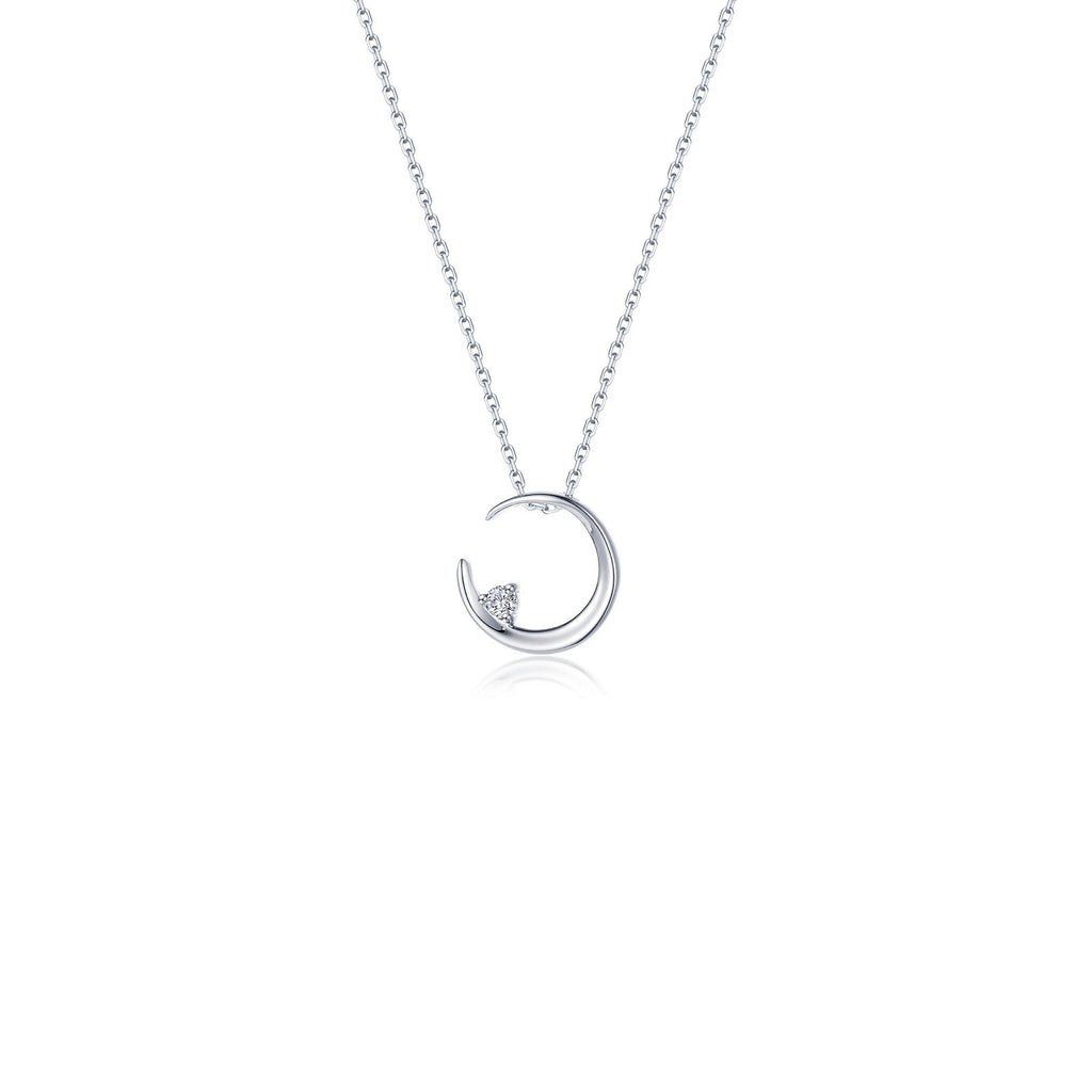 Crescent Moon Necklace N2031CLP20
