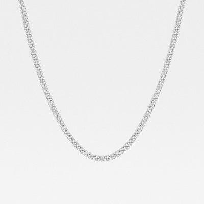 15 ctw Round Lab Grown Diamond Four-Prong Tennis Fashion Necklace