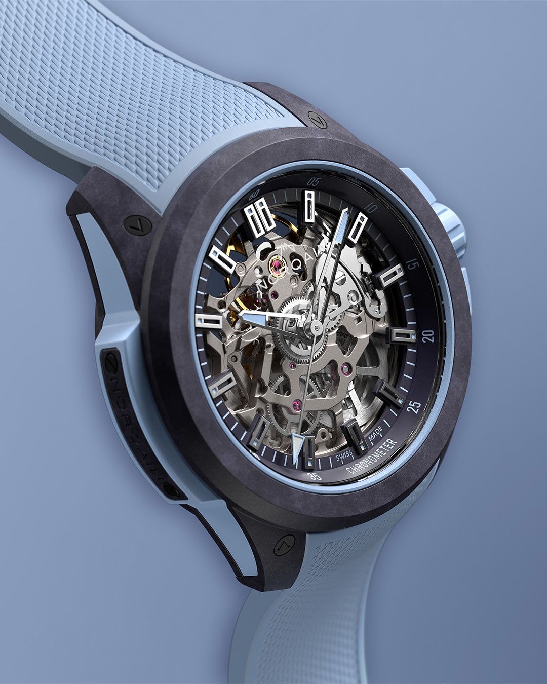 Norqain Wild One Skeleton 39Mm Purple Ice Blue N3001.07Q05.P01