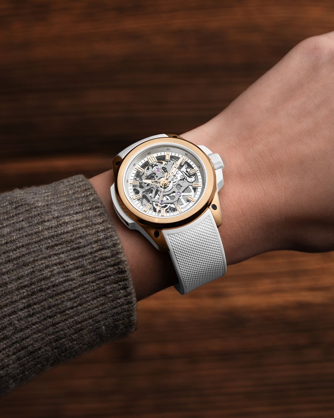 Norqain Wild One Skeleton 39Mm Red Gold N3001.07G01.W01