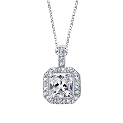 Lafonn Classic Square Diamond Necklace P0017CLP18