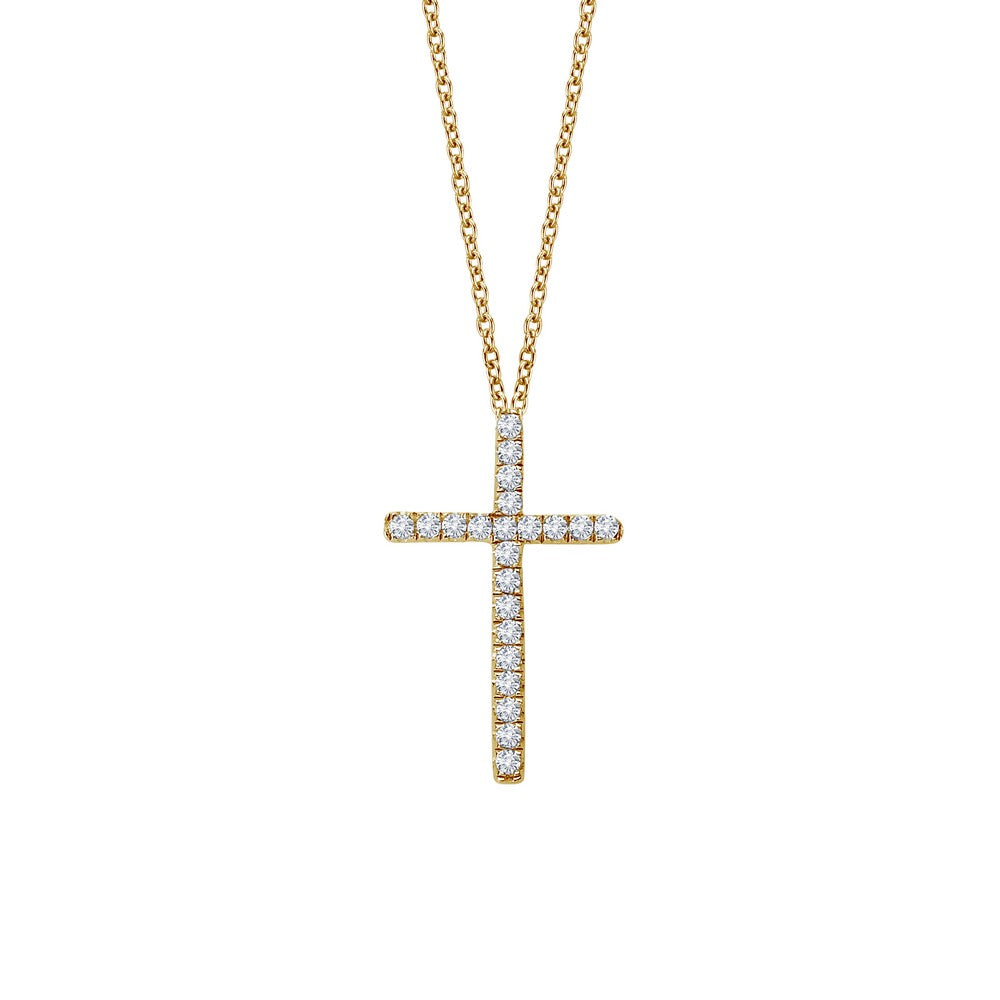 0.22 CTW Cross Necklace P0072CLG18