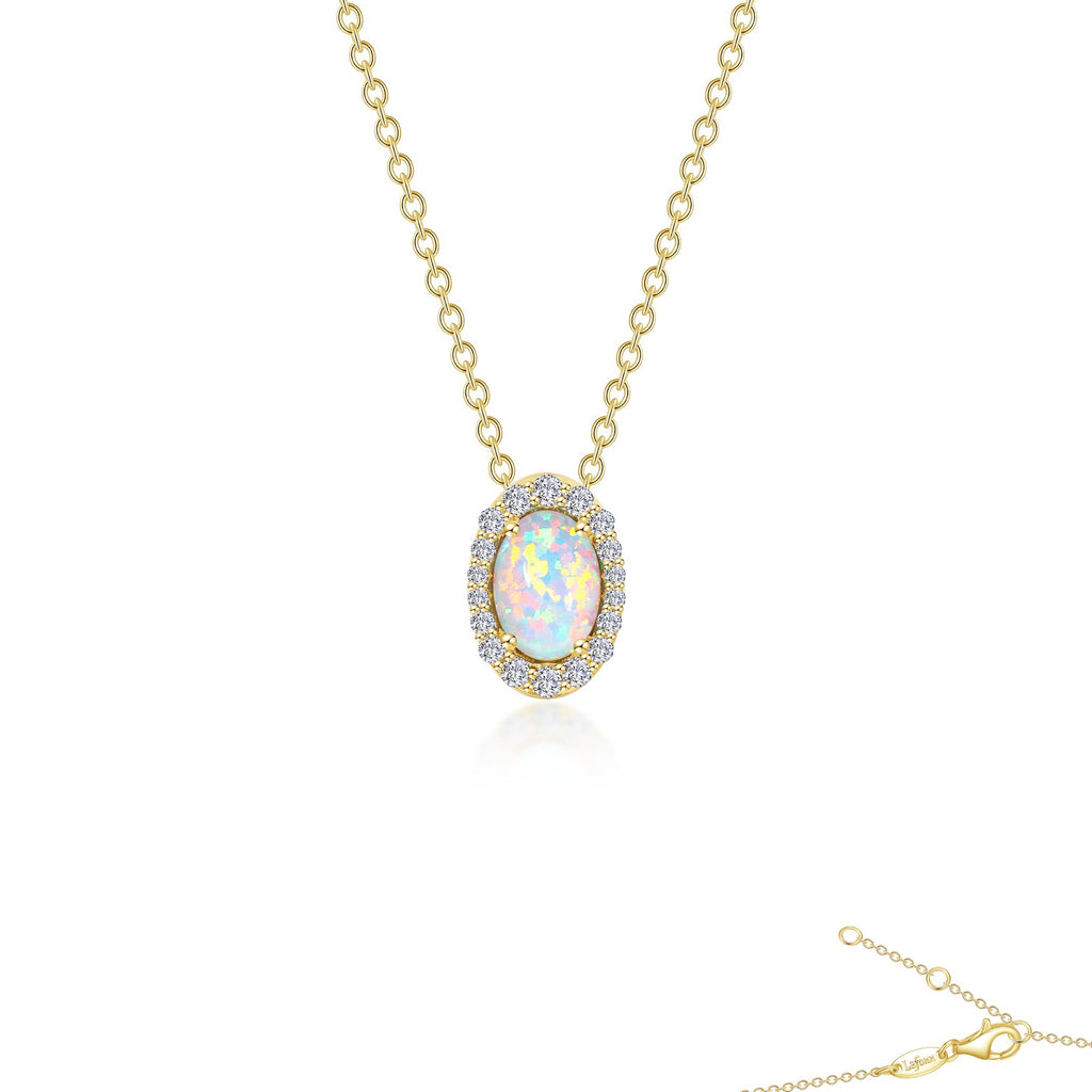 Lafonn Classic Oval Opal Opal Necklace P0204OPG18