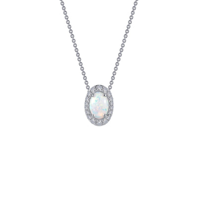 Lafonn Classic Oval Opal Opal Necklace P0204OPP18