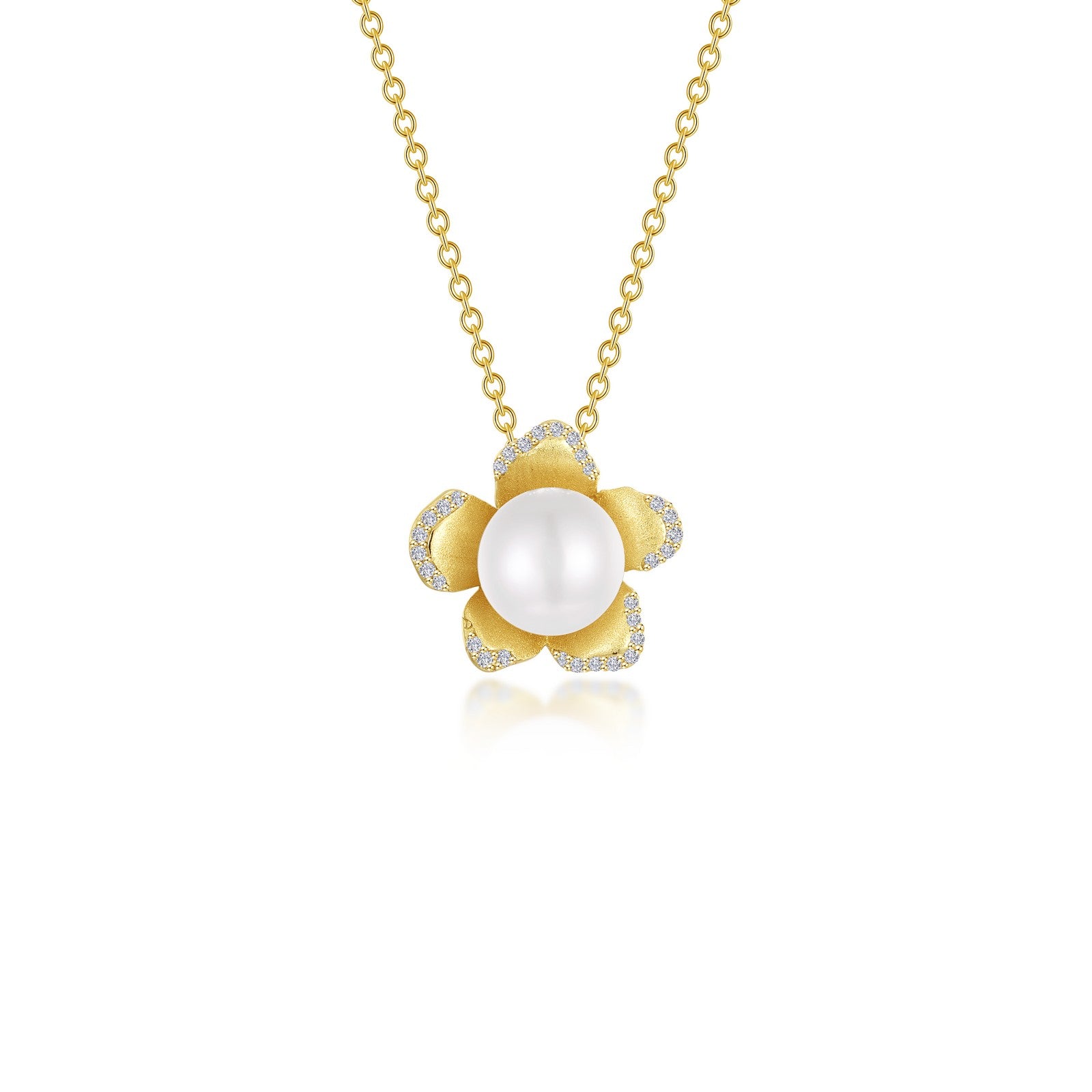 Lafonn Lafonn Gold Club White Fresh Water Pearl Necklace P0289PLG20