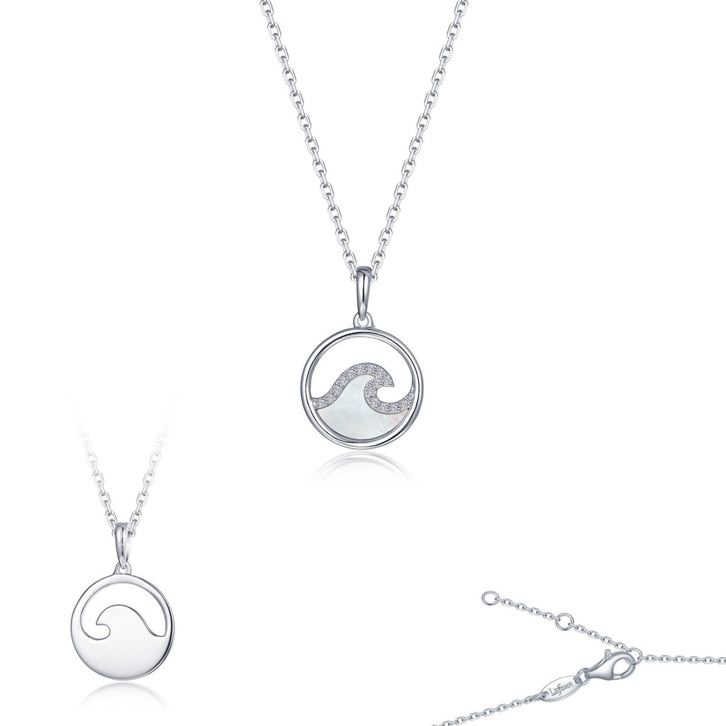 Seafoam Mother Of Pearl Pendant Necklace P0316MOP18