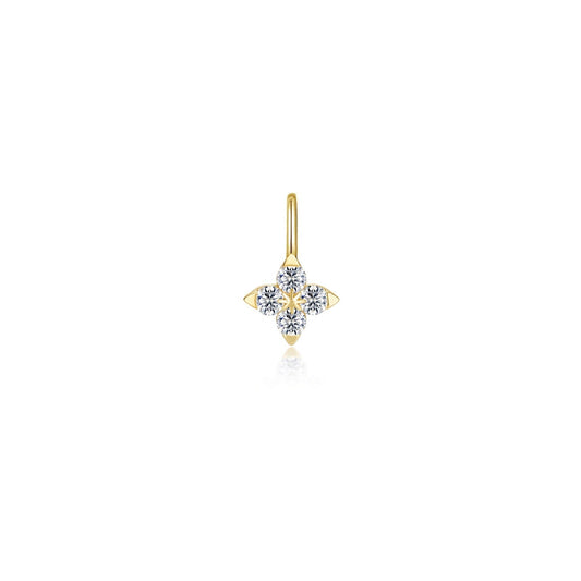 Trillium Flower Charm Pendant P0331CLG00