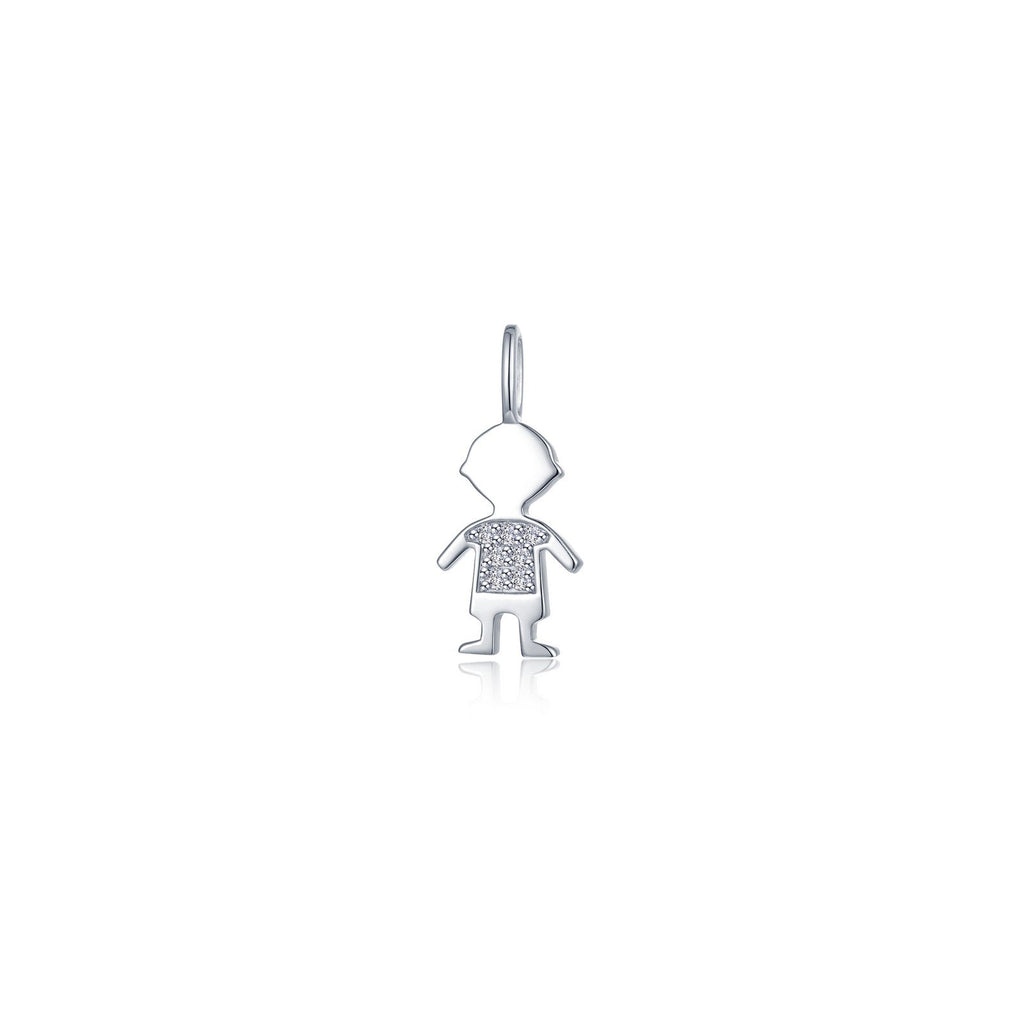 Silhouette Boy Pendant Charm P2042CLP00