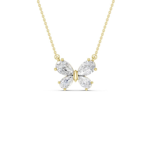 Butterfly Diamond Pendant(Pear) PF25512-4Y