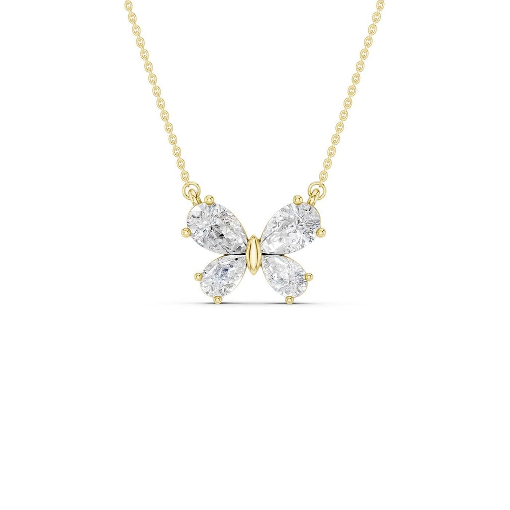 Butterfly Diamond Pendant(Pear) PF25512-4Y