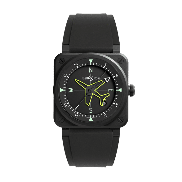 Bell & Ross Auto Compass Ceramic Watch BR03A-CPS-CE/SRB