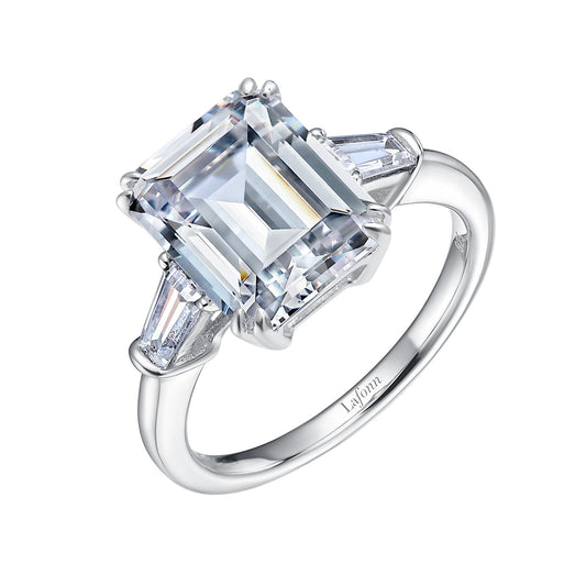 Lafonn Classic Emerald Diamond Ring R0184CLP05