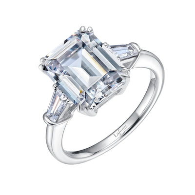 Lafonn Classic Emerald Diamond Ring R0184CLP