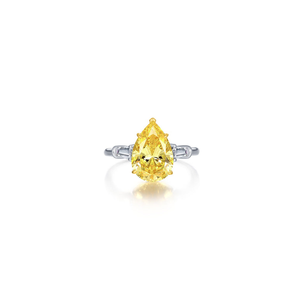 Lafonn Classic Pear Canary Ring R0185CAT