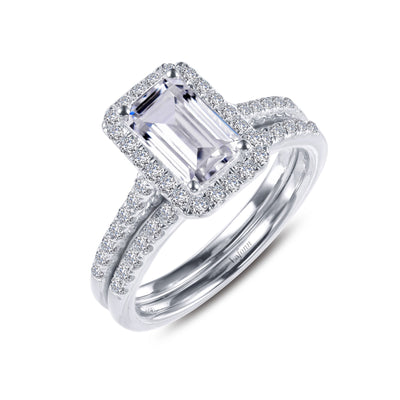 Lafonn Classic Emerald Diamond Ring R0326CLP