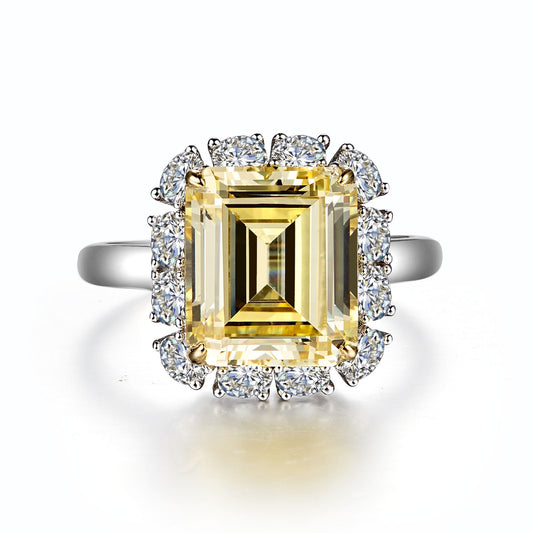 Lafonn Classic Emerald Canary Ring R0359CAT09