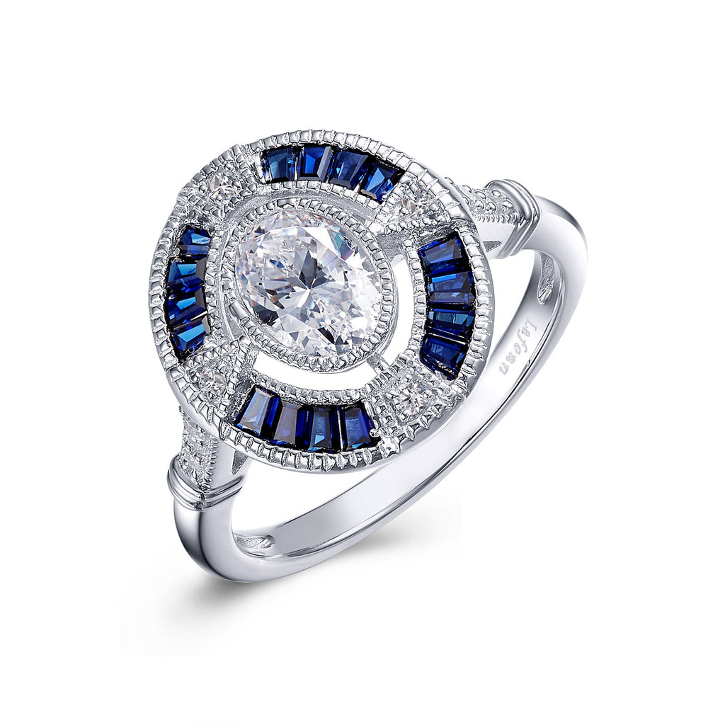 Lafonn Heritage Oval Sapphire Ring R0395CSP