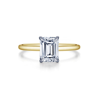 Lafonn Classic Emerald Diamond Ring R0493CLT