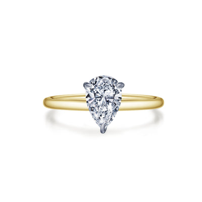 Lafonn Classic Pear Diamond Ring R0496CLT