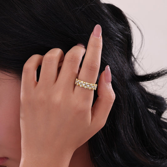 3-Piece Bezel-Set Eternity Ring Set R0528CLT05