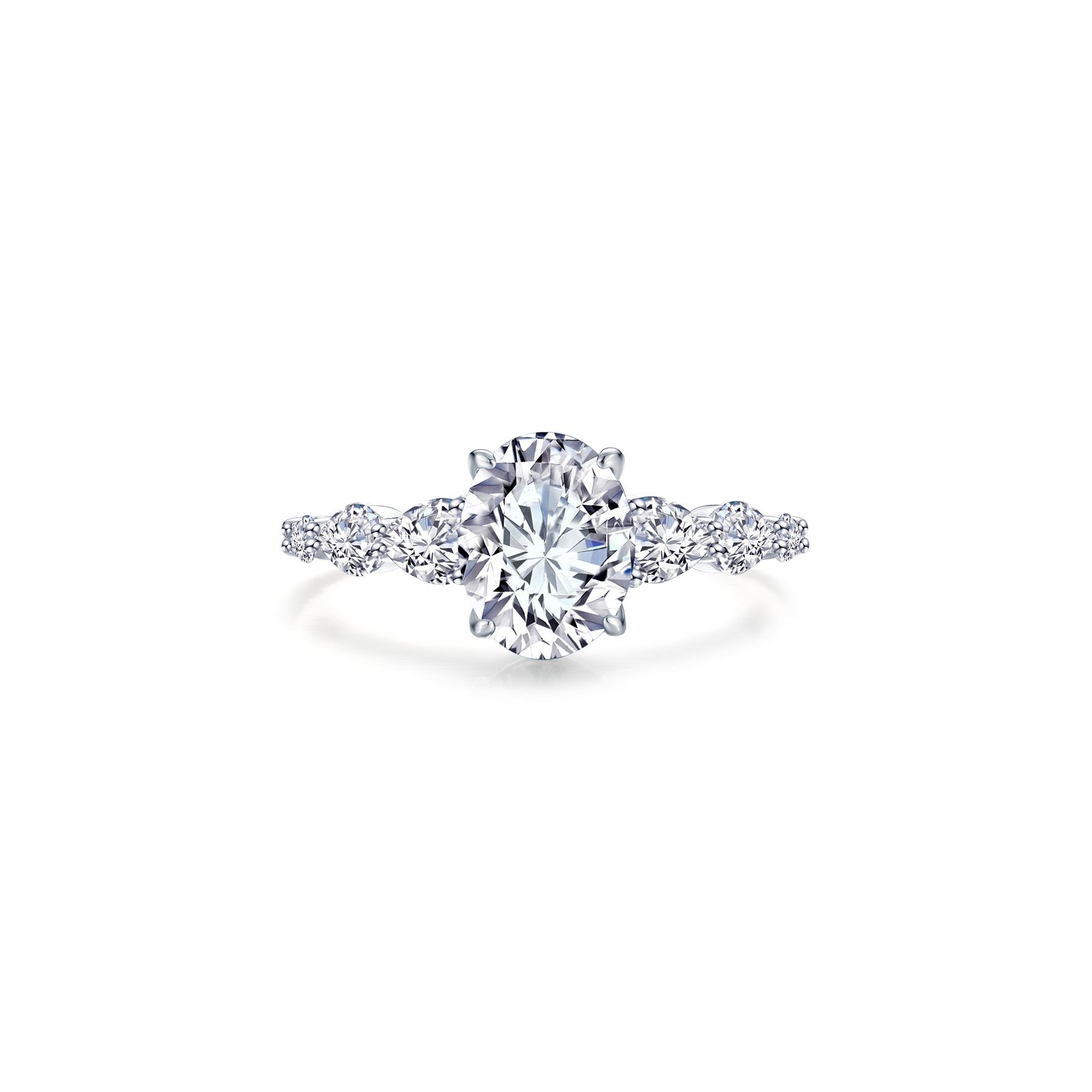 3.66 CTW Oval Solitaire Ring R0540CLP05