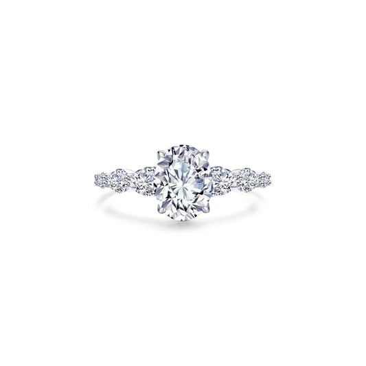 3.66 CTW Oval Solitaire Ring R0540CLP05