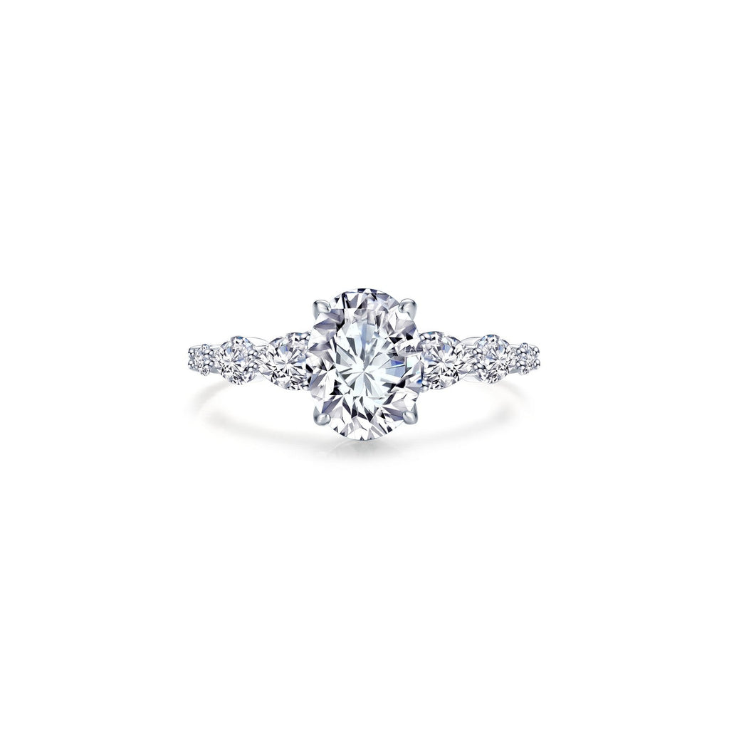 3.66 CTW Oval Solitaire Ring R0540CLP05