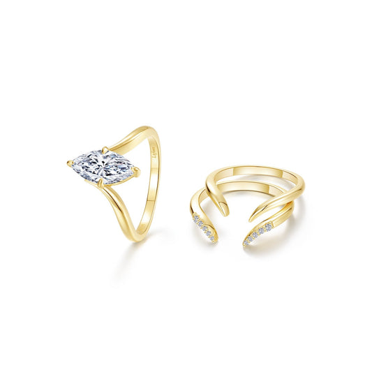Marquise Muse Ring Set R0566CLG05