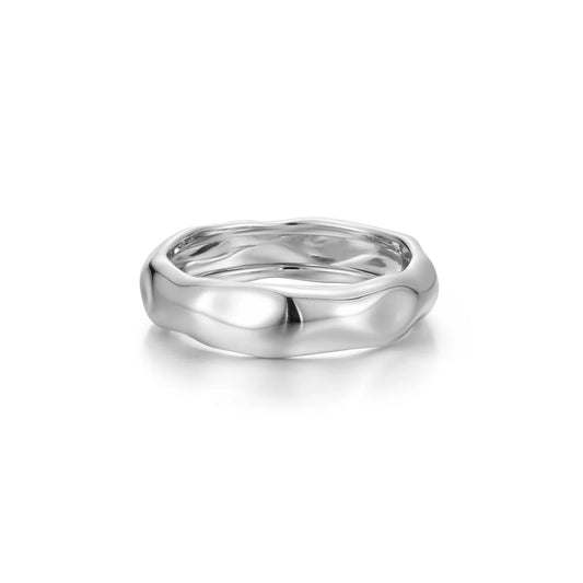 High-Polished Molten Band Ring