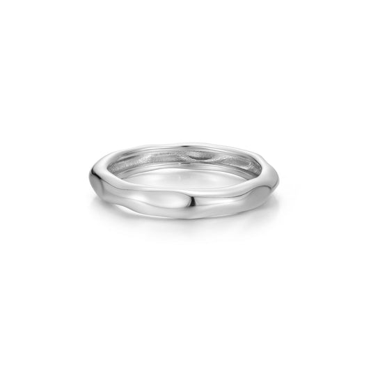 High-Polished Molten Band Ring
