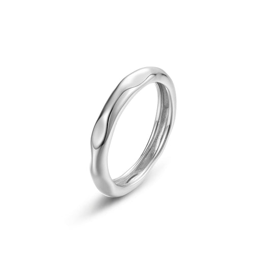 High-Polished Molten Band Ring