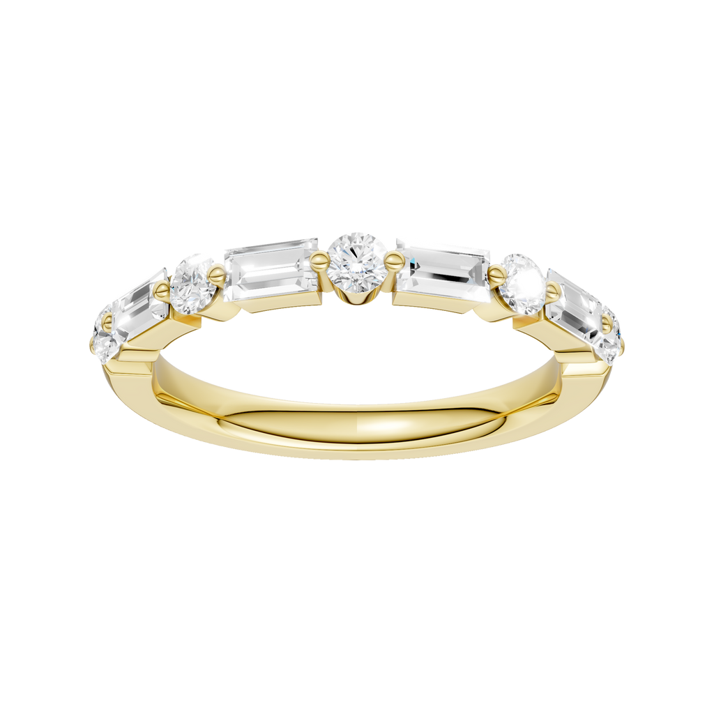 SINGLE SHARED-PRONG WEDDING BAND RA15870-4Y