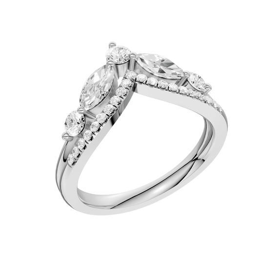 Split Shank Chevron Band RF25620-4W