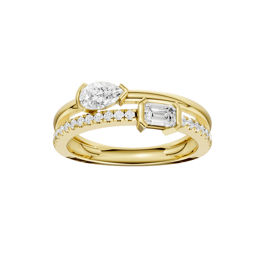 Stackable Ring(Emerald, Pear) RF32451-4Y