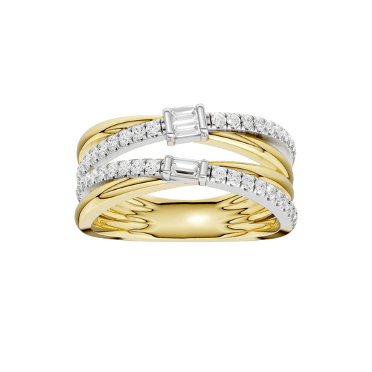 Stackable Ring(Baguette, Round) RF33207-4YW