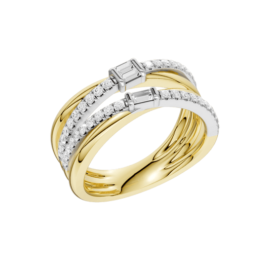 Stackable Ring(Baguette, Round) RF33207-4YW