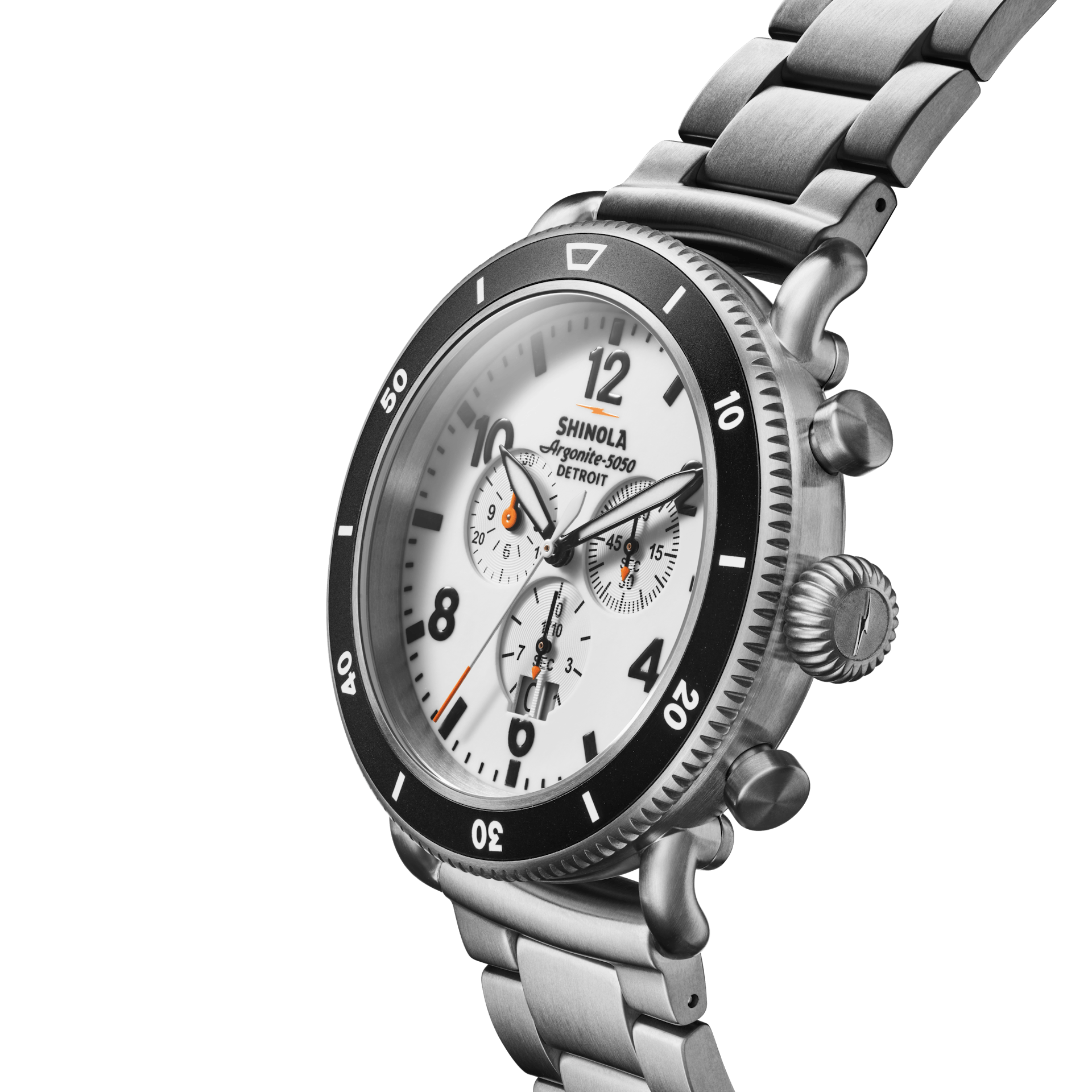 Shinola The White Hurricane 48mm S0120224028-1-Wht-48-USA