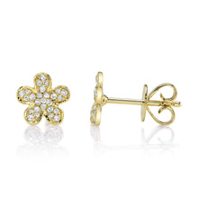 Shy Creation 0.16Ct Diamond Flower Stud Earring SC22002728